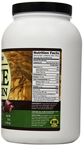 Nutribiotic Rice Protein, Chocolate, 3 Pounds