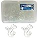 SHARP TANK Clear Hinged Ceiling Hooks - 40 Pack of T-Bar Track Clips for Suspended Ceilings - Hooks for Hanging Classroom Decorations, Office Signs, Plants - Holds up to 10 lbs