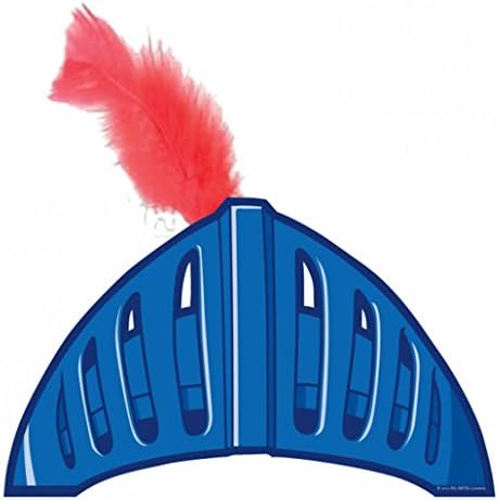 6 Mike The Knight Medieval Helmet with Feather Party Hats