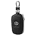 car Key Chain Keychain,Genuine Leather Car Smart Key caseKey Chain Keychain Holder Metal Hook and Keyring Zipper Bag for Remote Key Fob (Lexus)