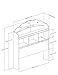 South Shore Tiara Bookcase Headboard, Twin, White