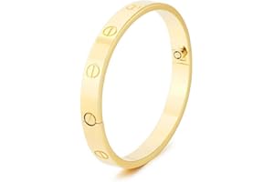 GENERIC Love Bracelet for Women 18K Gold Plated Stainless Steel Gold Bracelet Best Gifts for Women