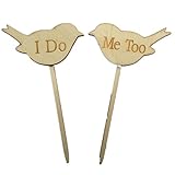 WINOMO 2pcs I DO ME TOO Love Birds Wedding