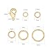 Wholesale 1350 PCS 14K Gold Solid Brass Open Jump Rings Mix-Size Jewelry Connectors Rings Bulk for DIY Jewelry Making Findings