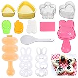 10Pcs Rice Ball Molds, Cartoon Cute Onigiri Mold