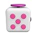Lodabodkin Fidget Cube Relieves Stress and Anxiety for Children and Adults, Anxiety Attention Toy (White-pink)