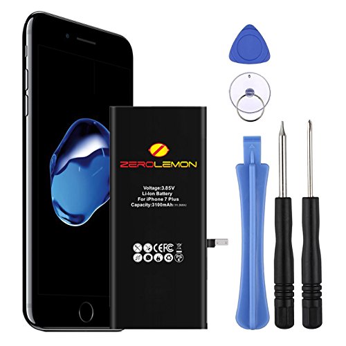 ZeroLemon 3100mAh battery for iPhone 7 Plus replacement with Complete Repair Tools Kit and Instruction [Not for iPhone 7] Speed up your iPhone