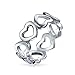 Bling Jewelry Sterling Silver Open Heart Band Ring