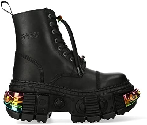 Amazon.com | New Rock WALL083C-S5 Womens Black Leather Platform
