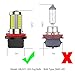 2PCS Extremely Bright H11 LED Fog Lights High Power H11 6000K White H11 LED Bulb Compatible with H11LL H8LL H8 H16 H11 Fog Lights Lamp Bulbs