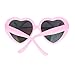 Womens Mirrored Rusta Mirror Lens Plastic Frame Heart Shape Sunglasses (Pink)
