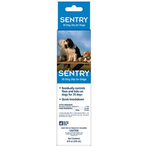 Reviews SENTRY 35 Day Flea and Tick Dip for Dogs, 8 oz