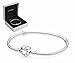 Pandora Bracelet 925 Sterling Silver 8.3 inch 21 cm Heart Clasp Bracelet (with original box) AND 2 charms gift)