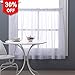 NICETOWN White W60 x L36 Inch, Half Window Voile Sheer Valance Rod Pocket Tier for Bedroom, Dining Room & Kids Room, 1 Piece primary