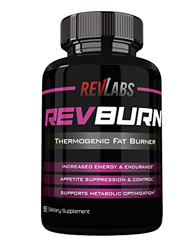 Rev Labs | Rev Burn | Thermogenic Fat Burner | The #1 Ground Breaking Fat Burning Amplifier Diet Pill for men and women, Carb Blocker & Appetite Suppressant, Weight Loss Pills, 60 Cap