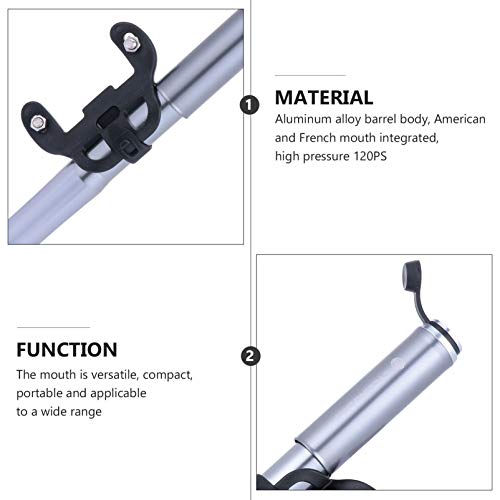 CLISPEED Mini Fietspomp Draagbare Hogedruk Handfiets Luchtpomp Frame Gemonteerde Bmx Racefiets Bandenpomp Fietsen… - Image 8