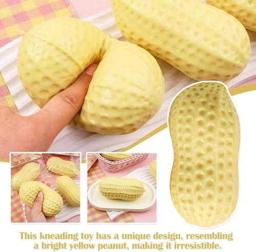 SLEEPHEAD®Peanut Squishies, Peanut Shaped Squish Balls,Squeeze Dough Ball ,Soft Stress Relief Sensory Fidget Toys,Soft Stress Relief Sensory Fidget Toys for Adults Anxiety Relief Hand Relax