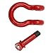FISHBONE D Ring 3/4 Inch Red 2 Piece Set