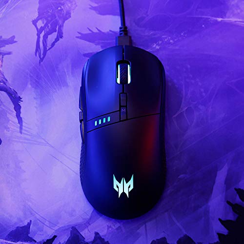 Acer Predator Cestus 350 Wireless Gaming Mouse: Up to 16000 DPI - RGB Lighting - 8 Programmable Buttons - On-Board Memory - 5 Profile Settings - Pixart 3335 Sensor - Black