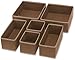 Simple Houseware Underwear Drawer Organizer for Lingerie/Undergarment/Bra/Panty/Sock/Onesie, Set of 6, Brown