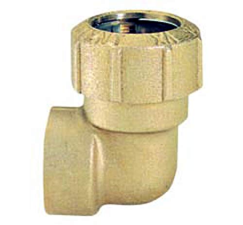 1 1/4" x PE 40 Winkel 90° für PE Rohr I Messing I PE Rohr Verschraubung I Klemmverbinder I Steckverbinder I Steckwinkel I BSP I 1x Klemmverbinder 1x Innengewinde I F