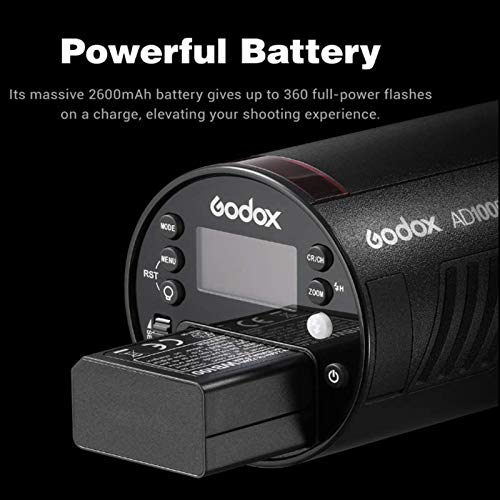 Godox Flash AD100Pro AD100 Pro Strobe Light Photography, 100Ws 2.4G