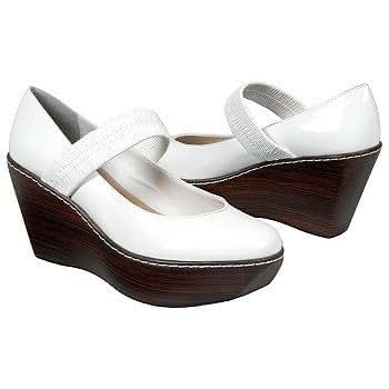 Amazon.com | Original Dr. Scholl's Women's Degree Mary Jane Wedge, White Patent, 5 M | Pumps