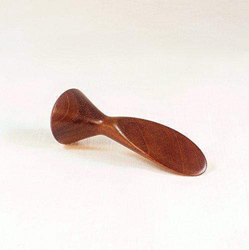 Lamp Finial, Mahogany, Smooth Crescent Pattern
