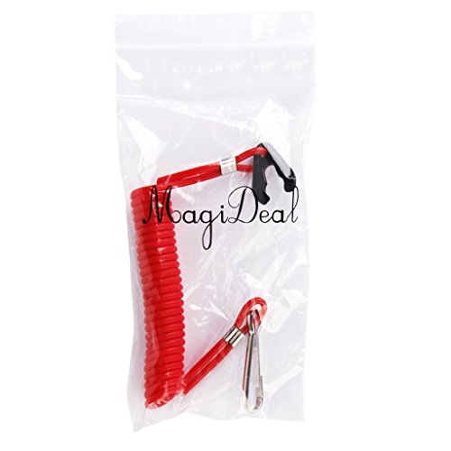 STONCEL Safety Boat Motor Outboard Kill Switch Key Lanyard Ignition Red (2 Pack)
