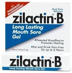 Zilactin B Long Lasting Mouth Sore Gel - 0.25 Oz(pack of 2) by Zilactin