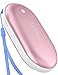 Letouch Rechargeable Hand Warmer 5200mAh Power Bank, Portable USB Electric Hand Warmers Double-Sided Heating Mobile External Battery Charger Best Gift in Winter for Women,Man (Rose Gold)