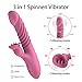 G Spot Vibrator Adult Sex Toys, Rechargeable Waterproof Vibrating Dildos, Dual Motors Tongue Stimulator, Clitoris Vagina Penis Silicone Stimulator Wand Massager, Sex Toy for Women & Couples