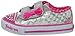Skechers Kids Twinkle Toes Shuffles Sweet Steps Light-Up Sneaker ,Silver/Hot Pink,8 M US Toddler
