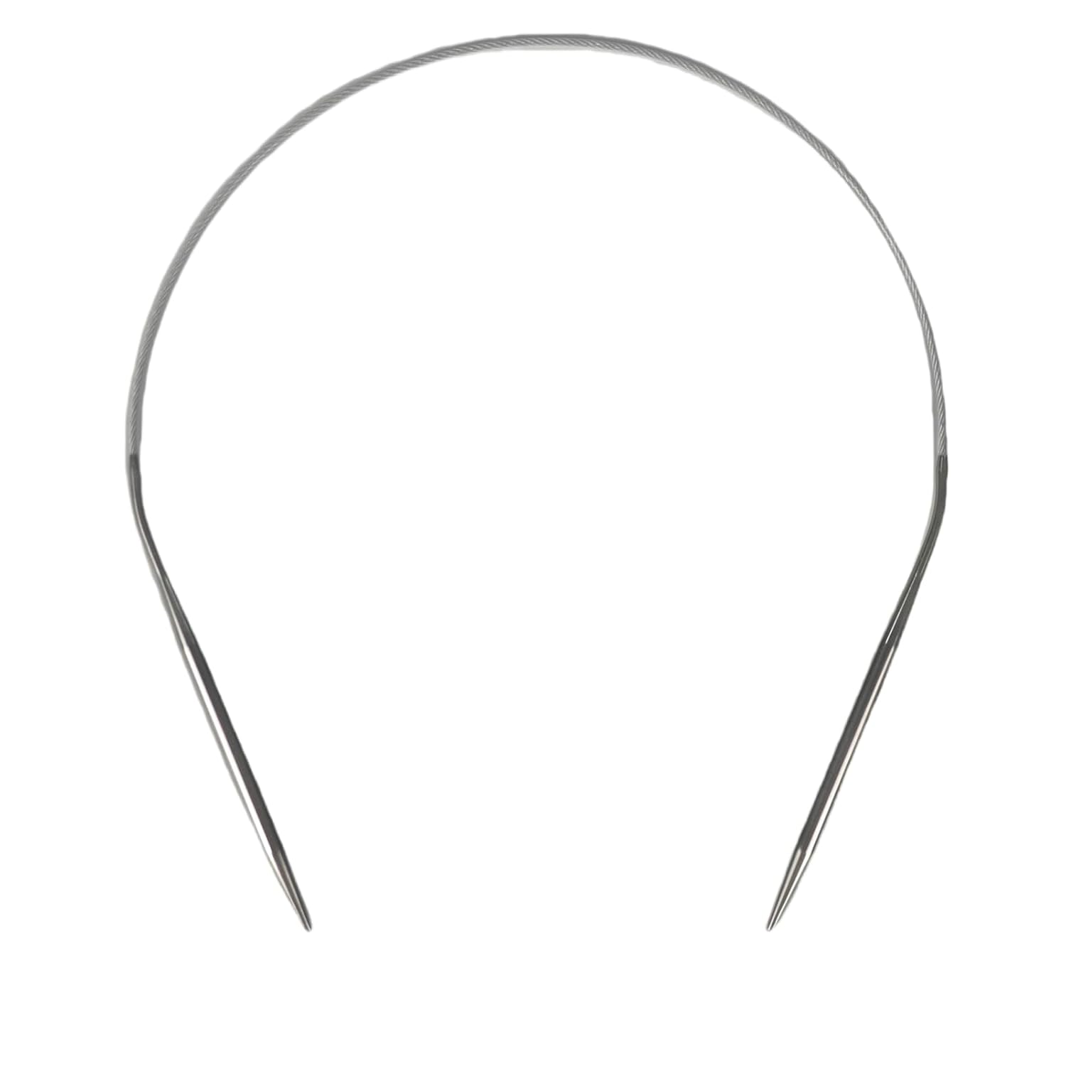 Size 8 Stainless Steel Circular Knitting Needles 16 Inch 5 mm Set Round Metal (Silver, 16 inch-8-(5mm))