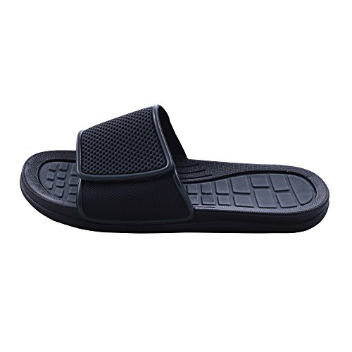 Skysole Sky Sole Mens Slide Sandals With Velcro Strap In Gray Trim, Size 11 - Thumbnail 2