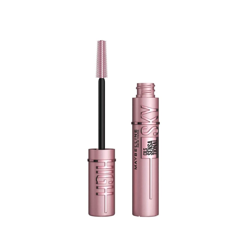 Maybelline New York Lash Sensational Sky High Mascara, Volumising & Lengthening Mascara, Washable Flake-Free Formula Infused with Bamboo Extract & Fibres, 7 ml, Shade: 01, Black — image 1