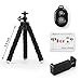 KEKH Phone Tripod,Portable and Adjustable Tripod Stand Holder with Bluetooth Remote for iPhone, Android Phone,Camera with Universal Clip and Remote (Black)