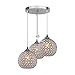 FEEKENBU Modern Crystal Pendant Light,3 Lights Crystal Chandelier for Dining Room,Ceiling Hanging Light Fixture for Kitchen Island,3 Lights Crystal Pendant Lighting for Living Room Bedroom Hallway