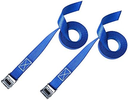 Two Pack of Premium Lashing Straps by Vault - 8 Ft Long – Rated 500 Lbs - Perfect Tie Down Strap for Kayaks Carriers, Moving Canoes, and Roof Racks - Great Accessory to Go With Ratchet Tie-Downs