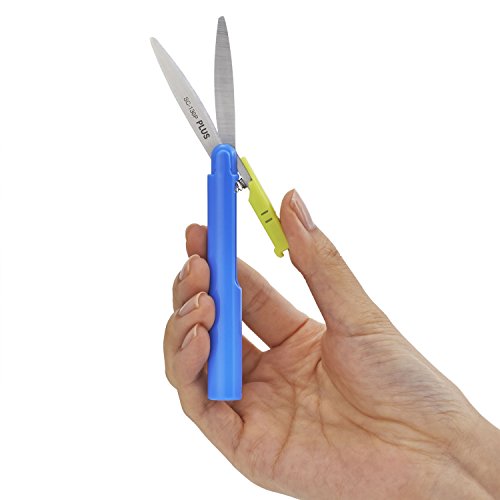 Plus Pen Style Compact Twiggy Scissors with Cover, White (34609) - Thumbnail 5