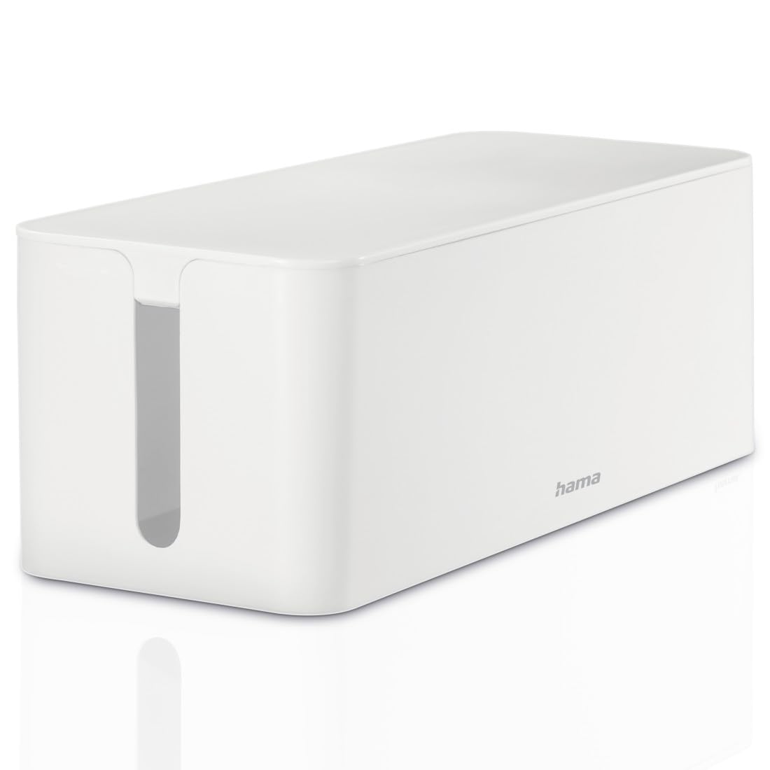 Hama Maxi Cable Box with Rubber Feet, 40 x 15.5 x 13.8 cm, White