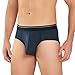 DAVID ARCHY 4 Pack Men's Ultra Soft Comfy Rib Micro Modal Briefs (M, Black/Navy Blue)