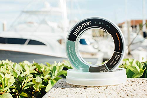 100% FLUOROCARBON LEADER 100lb | TOURNAMENT Fishing Line | 55 YARD SPOOL | Lowest Stretch Index & .73mm Diam is THINNEST in Floro Market | Abrasion Resistent | Invisible w/ TOP Tensile/Knot Strength