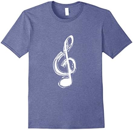 Mens Music Notes T shirt 2XL Heather Blue