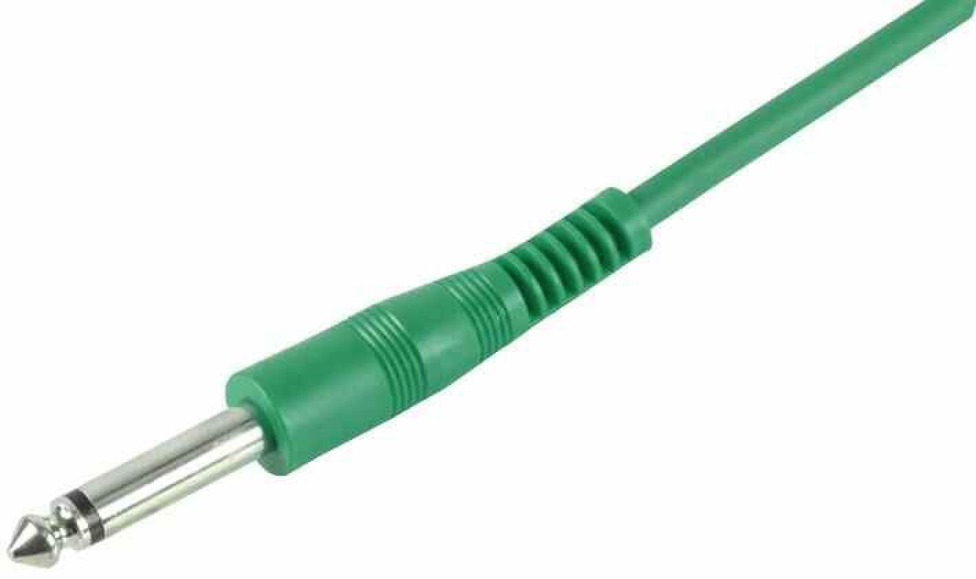 Pulse PLS00403 6.35 mm Mono Jack to Jack Guitar Lead, 6m, Green