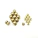 10- Pack 10mm Sam Browne Solid Brass Round Button Studs,Leather Craft Belt Chicago Screws Solid Brass Studs Nail Rivets DIY for Belt Wallet Handbag (10MM)