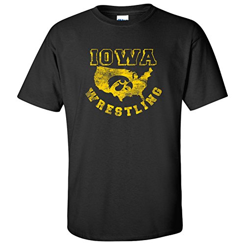 Iowa USA Wrestling Hawkeyes T-Shirt - X-Large - Black