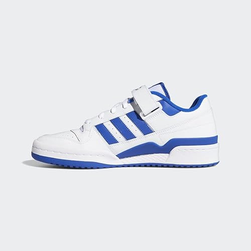 adidas Men's Forum Low Sneaker, White/White/Team Royal Blue, 12 in