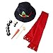 iBaseToy Snowman Making Kit - Includes Hat Scarf Carrot-Nose Tobacco Pipe and Black Dots for Eyes Mouth Buttons