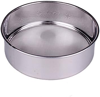 Rykey Professional Round Stainless Steel Flour Sieve with 60 Mesh (7 Inch, 18/8 Stainless-Steel)